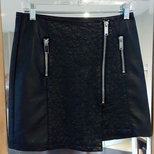Topshop vegan leather mini skirt